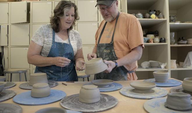 Pottery is a popular class at The College of Idaho as part of C of I Community Learning.