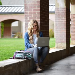 Girl with laptop