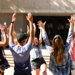 Students Celebrating