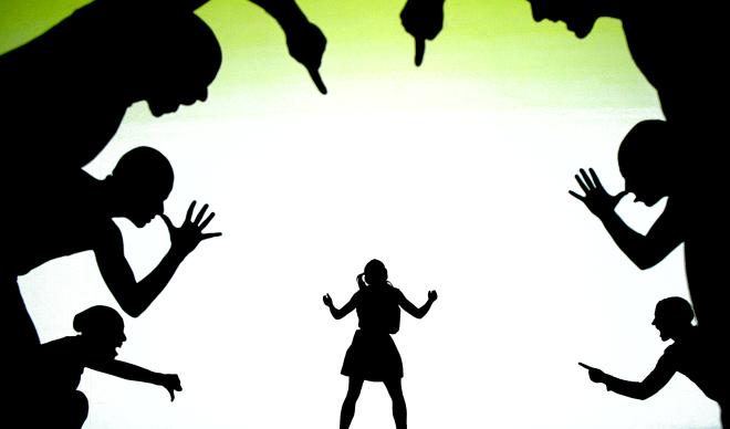 Catapult Shadow Dance using shadows during a performance to visualize bullying.