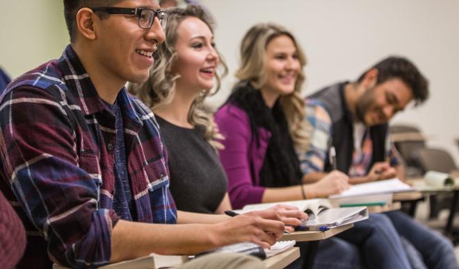 C of I students in a classroom setting.