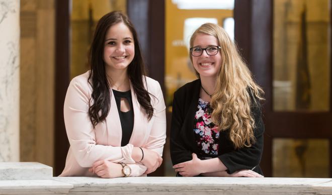 Hadley Reeves and Sara Shockley at the NEW Leadership Idaho program