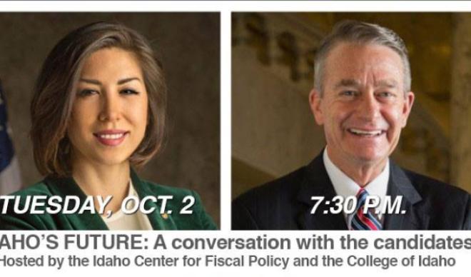 Gubernatorial candidates Paulette Jordan and Brad Little will hold their first on-stage discussion at The College of Idaho on Oct. 2, 2018.