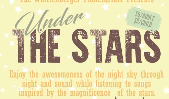 The Whittenberger Planetarium and C of I Chamber Singers present "Under the Stars" on Friday, Nov. 2.
