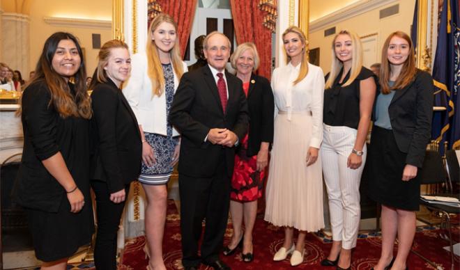 Macee Carpenter with Jim Risch & Ivanka Trump