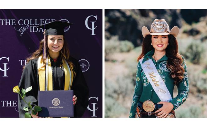 Nicole Jordan as graduate, Miss Rodeo Idaho