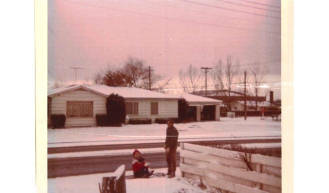 Marta and Jimmy Sledding