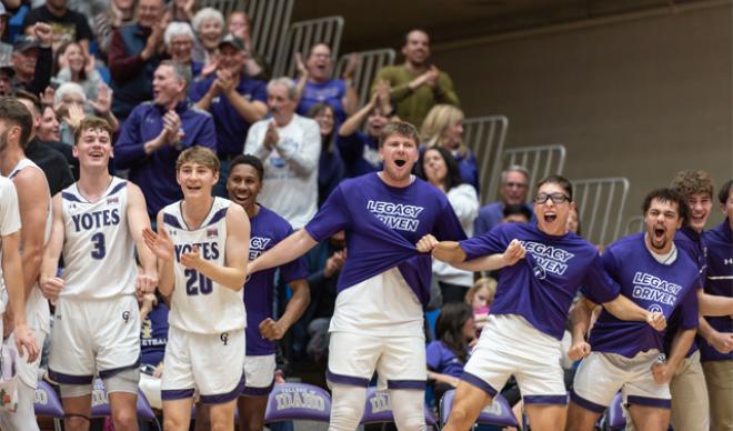 Basketball Players Celebrate