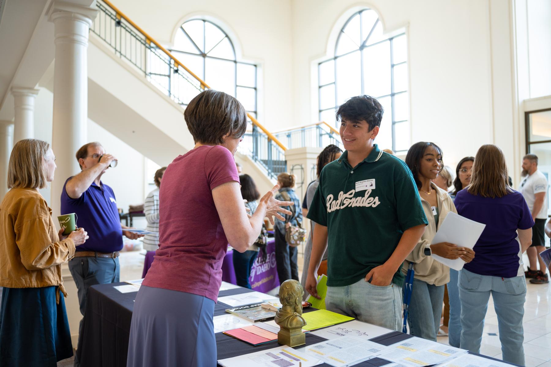 Student getting help