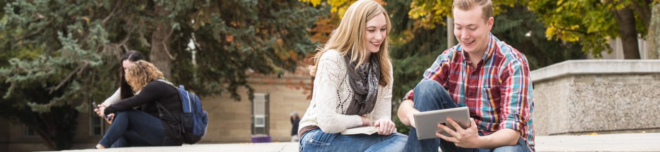 Students on Boone steps