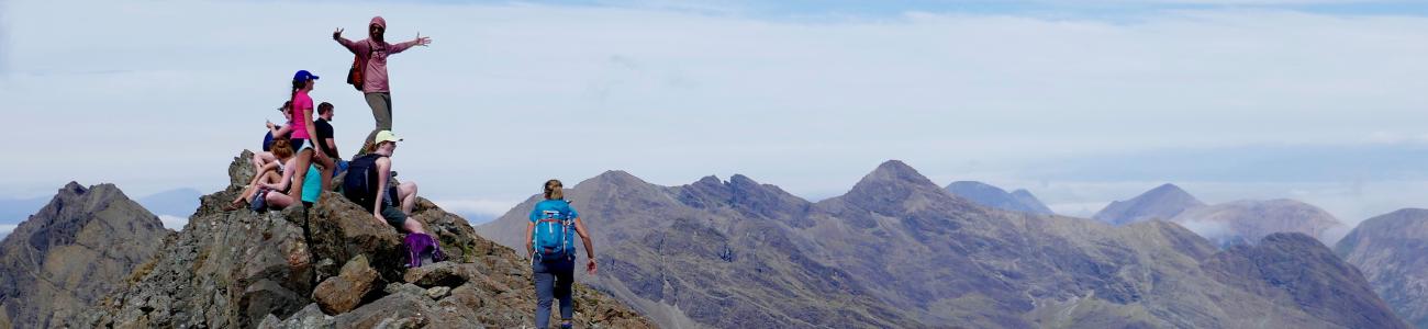 Students on mountaintop