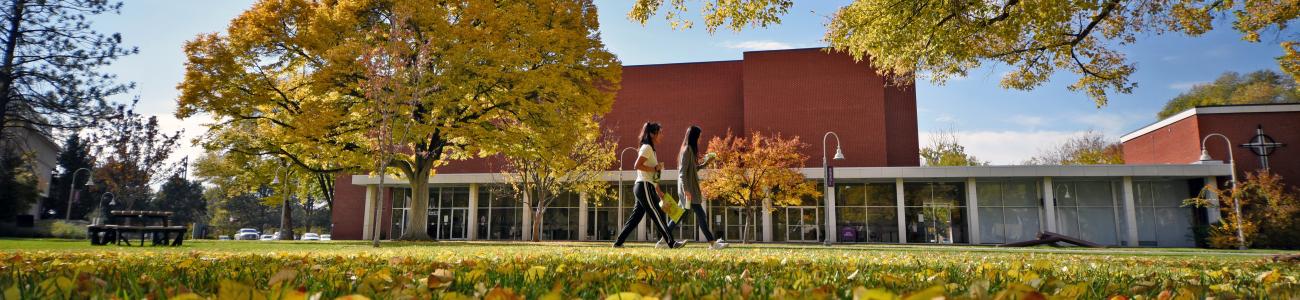 Students walk on campus