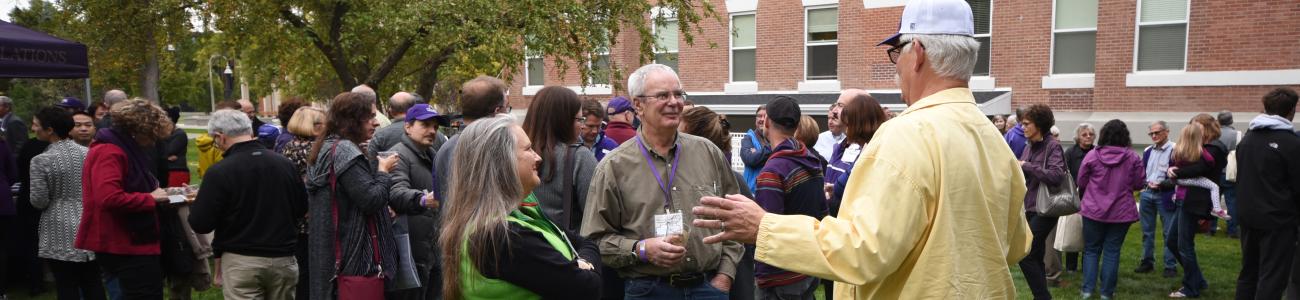 Parents gathering on campus