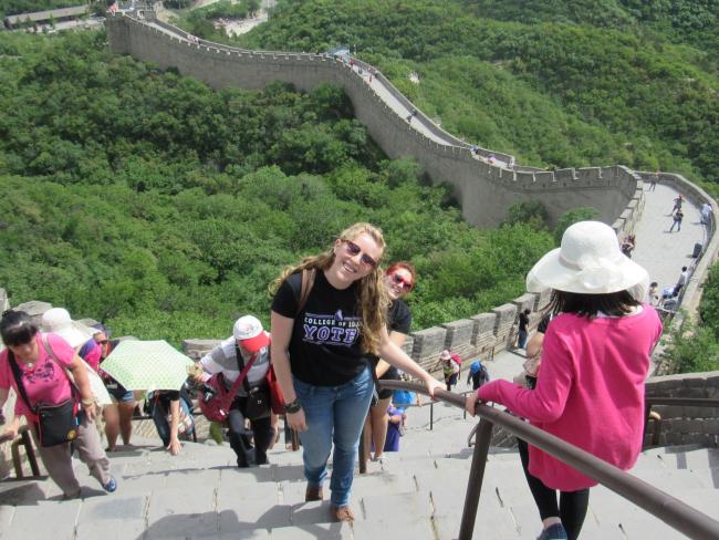 C of I student at Great Wall of China