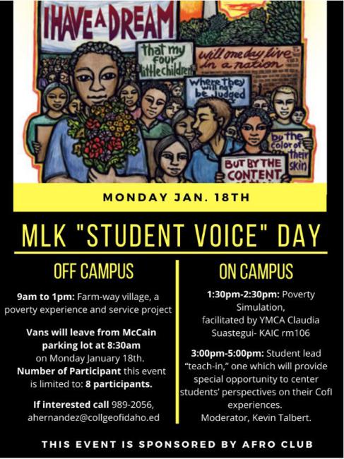 MLK Student Voice Day Info Poster